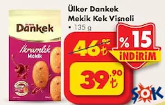 ÜLKER DANKEK MEKİK KEK VİŞNELİ 135 G fiyat ve kampanya bilgisi